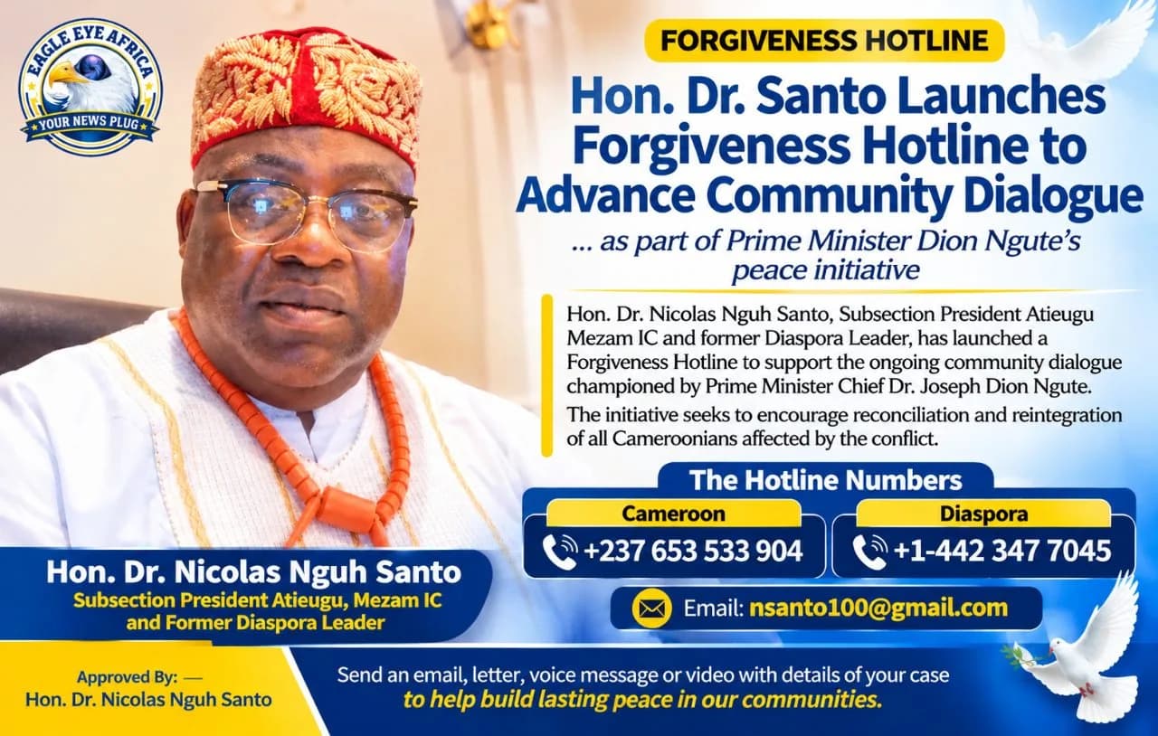 HON. DR. NICOLAS NGUH SANTO OPENS FORGIVENESS HOTLINE TO SUPPORT COMMUNITY DIALOGUE IN MEZAM